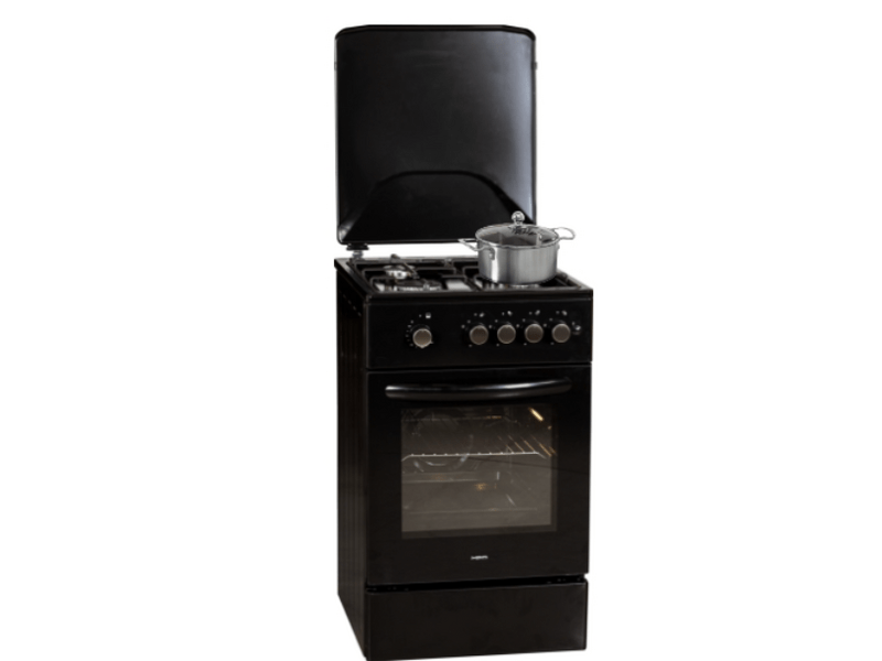 MPM MPM-56-KGF-21B Gáztűzhely, fekete