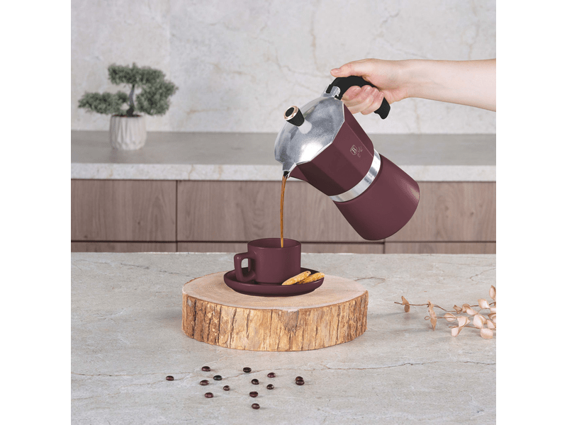 Berlinger House BH8567N Kotyogós kávéfőző, 9 személyes, bordó