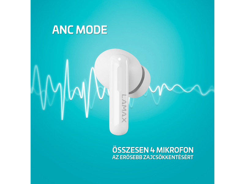 LAMAX Clips1 Plus White TWS fülhallgató, fehér