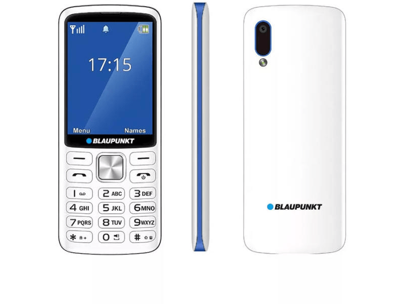 Blaupunkt V25 Mobiltelefon, fehér + Yettel hangjegy csomag
