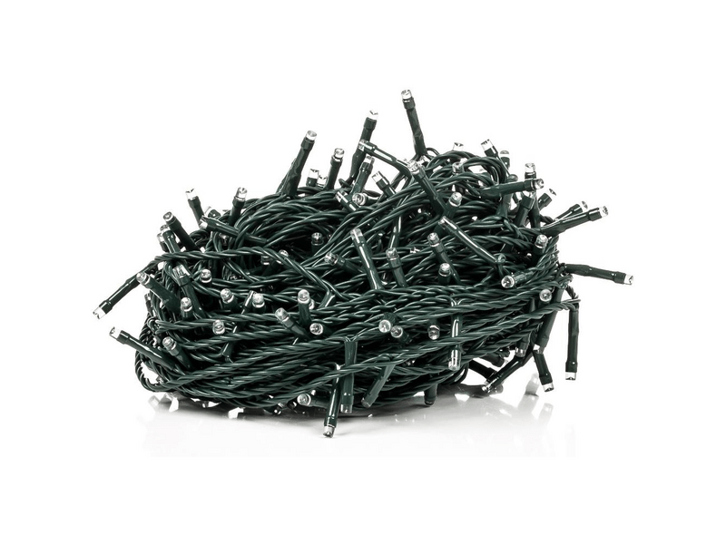 Karácsonyi LED fényfüzér 10m, hideg fehér