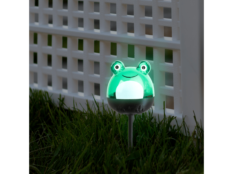 Garden of Eden 11240D LED-es szolár lámpa, béka, hidegfehér, zöld
