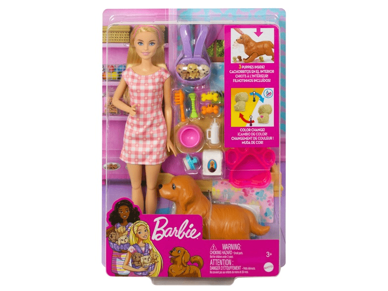 Barbie: Újszülött kölyökkutyusok játékszett (HCK75)
