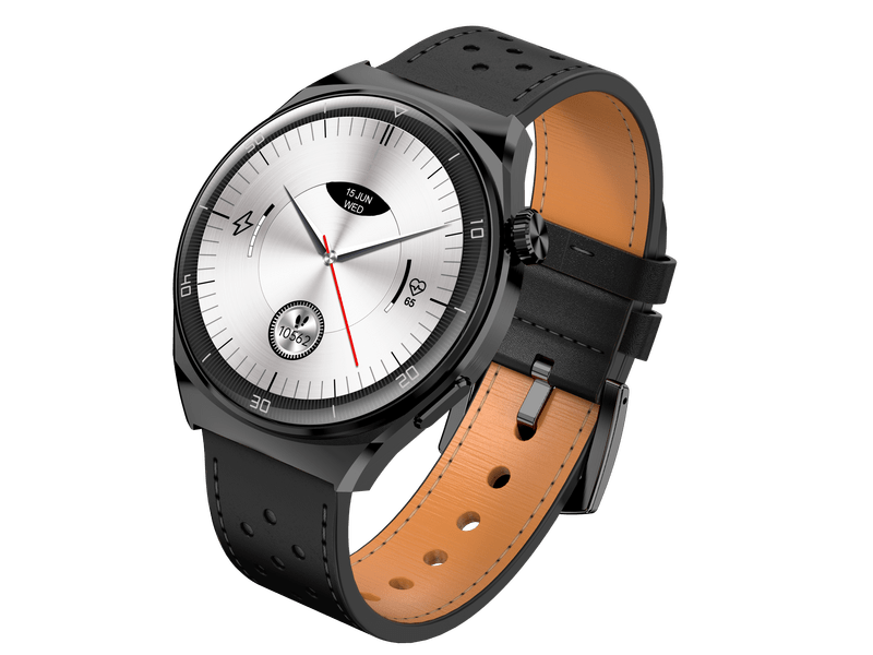 Garett V12 fekete, bőr okosóra