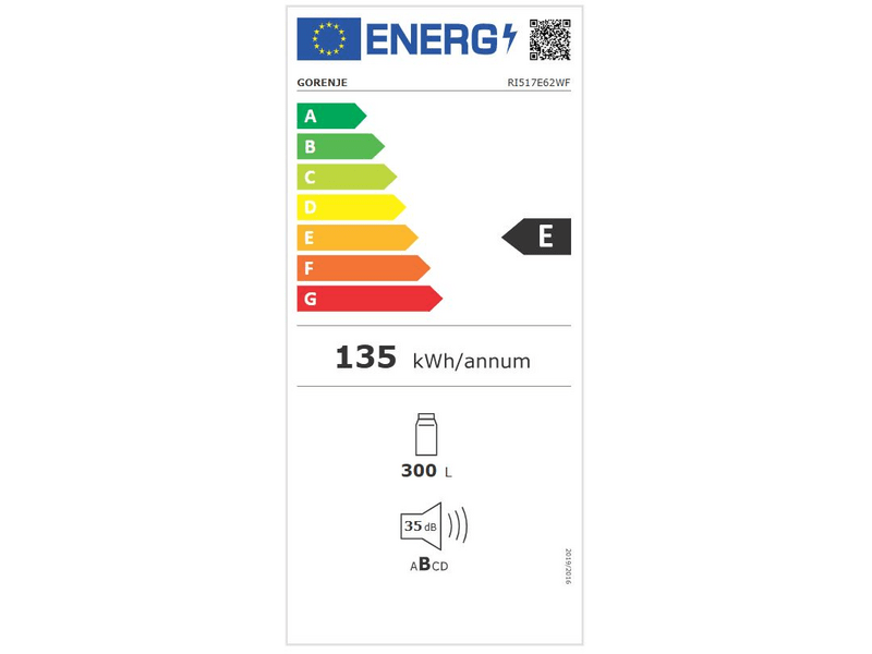 Gorenje RI517E62WF Beépíthető egyajtós hűtőszekrény