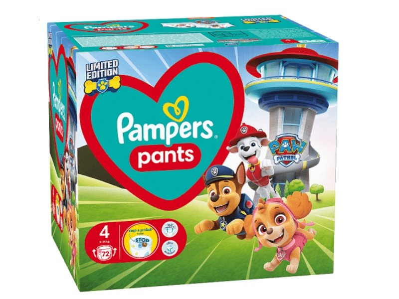 Pampers Pants Paw Patrol, Méret: 4, 72 db Pelenka