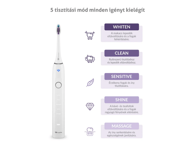 TrueLife SonicBrush Clean70 UV Duo Elektromos fogkefe