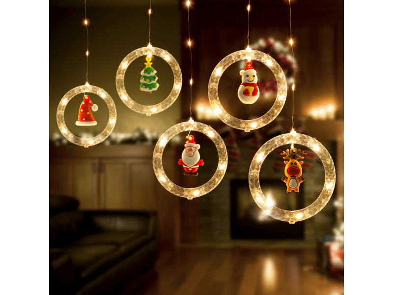 Family LED-es fényfüggöny - mikulás (58918)