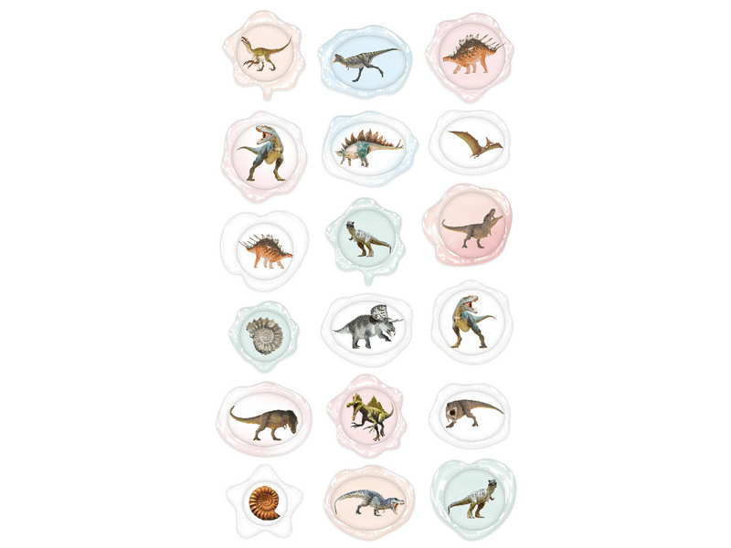 Avenir naljepnice za voštane pečate, dinosauri, 18 kom (CH232079)
