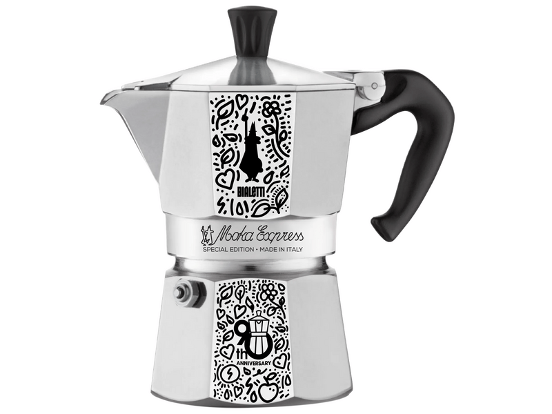 Bialetti Moka Express kotyogós kávéfőző 3 adagos, 90 éves évfordulós limitált kiadás + hátizsák (5175)