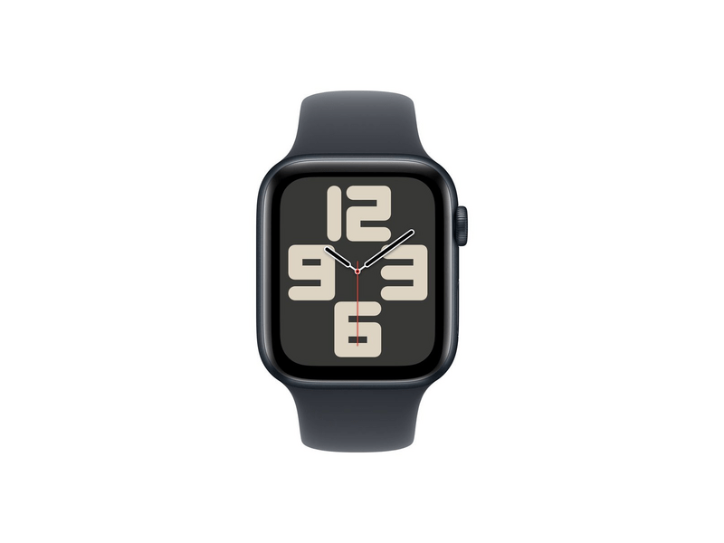 Apple Watch SE (2024) GPS + Cellular 44 mm éjfekete alumíniumtok, fekete sportszíj S/M (MXGL3QH/A)