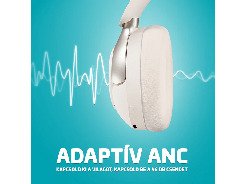 LAMAX HighComfort2 ANC Fejhallgató, fehér (LXOHMHIGC2AWA)