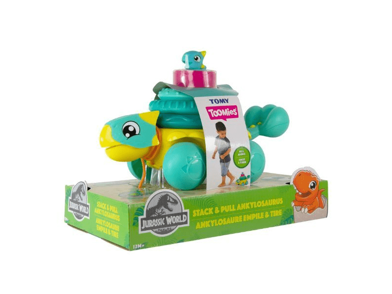 Tomy Toomies: Jurassic World építhető, húzható Ankyloszaurusz bébijáték (E73410)