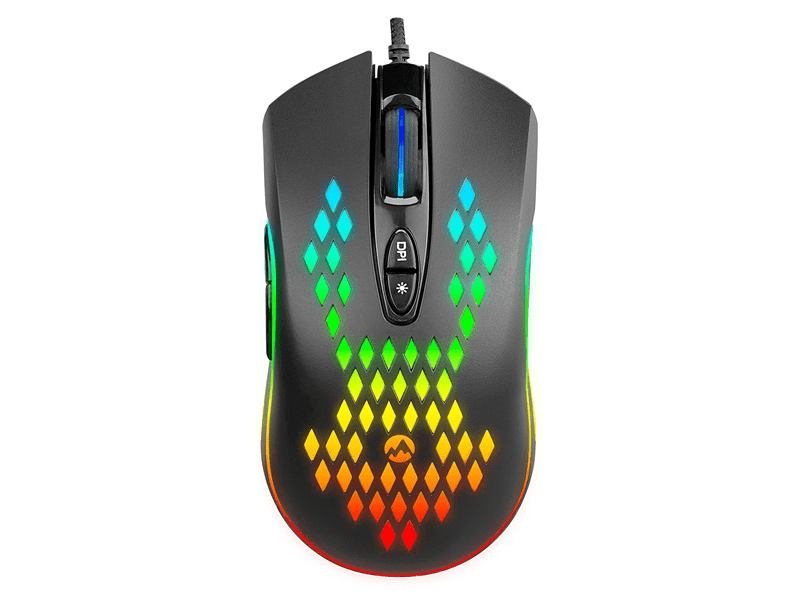Everest SM-G07 METAFOR Gamer egér, 6400 DPI, 7gomb, optikai, fekete, RGB LED