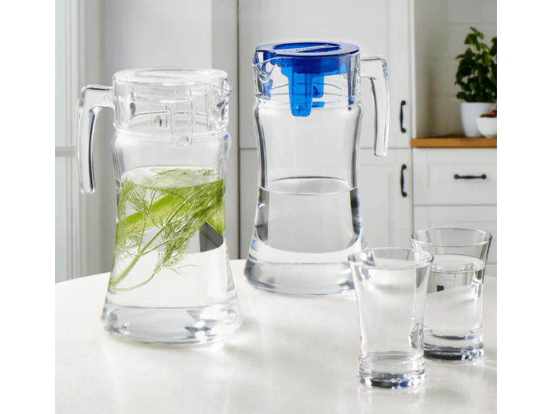 Pasabahce Azur Üvegkancsó átlátszó műanyag tetővel, 1.4L (43018A)