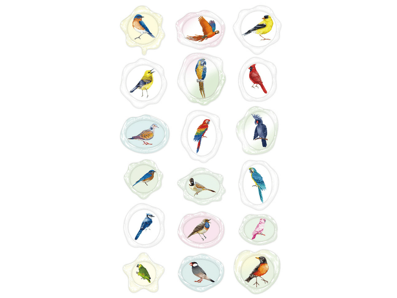 Avenir naljepnice za voštane pečate, ptice (CH232080)