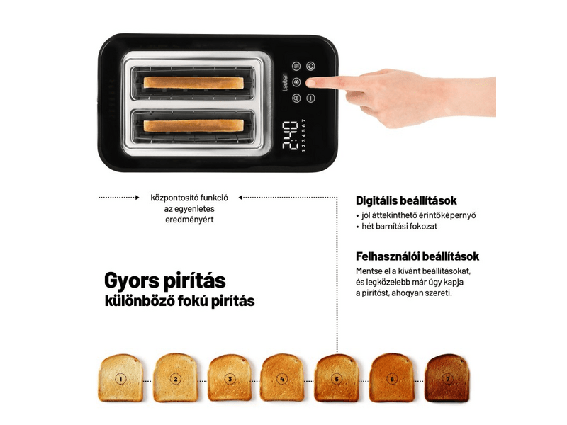 Lauben 900BC Kenyérpirító