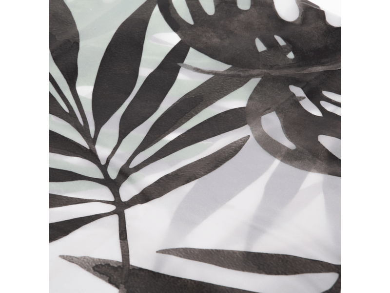 Family 11528B Zuhanyfüggöny - pálmalevél mintás - 180 x 180 cm