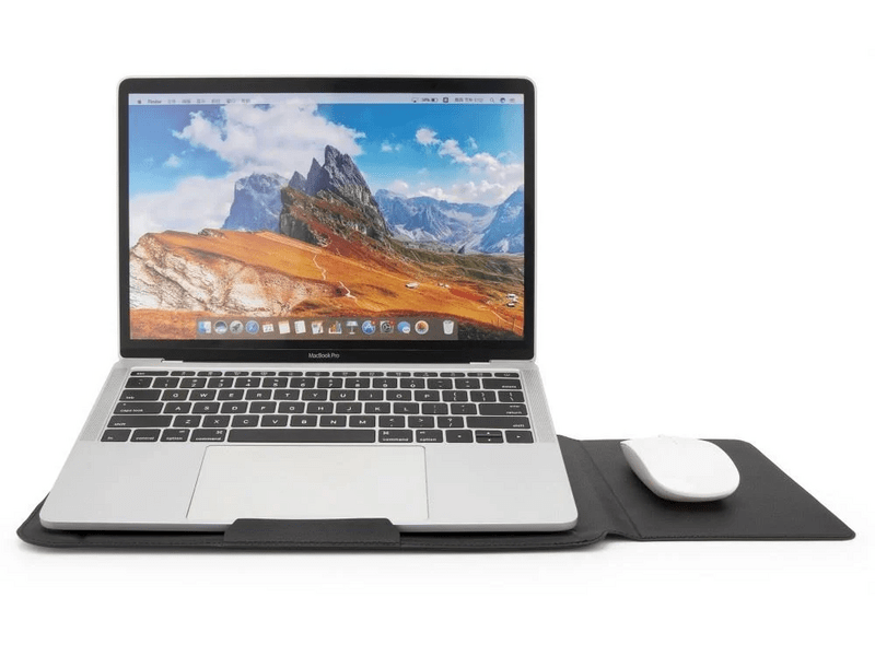 Cellect bőrhatású multifunkciós laptoptartó, fekete (CEL-LAPT-HOLDERLE-BK)