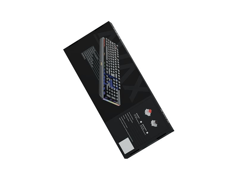 Avax FS01R Mechanikus gamer billentyűzet, piros switch