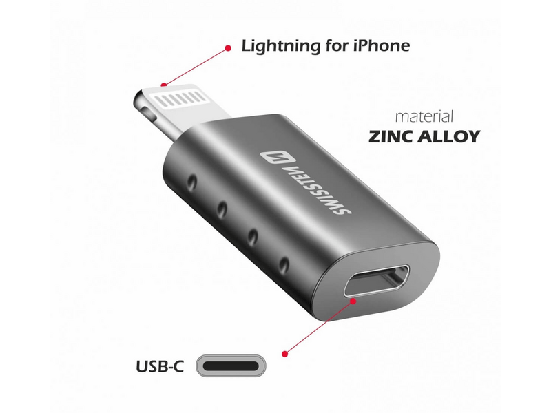Swissten plug&play adapter Lightning - USB-C (55500400)