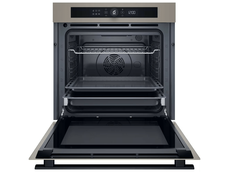 Whirlpool WOI4S8CM1SEA Beépíthető sütő, szatén + Whirlpool WMD44ME Beépíthető mikrohullámú sütő