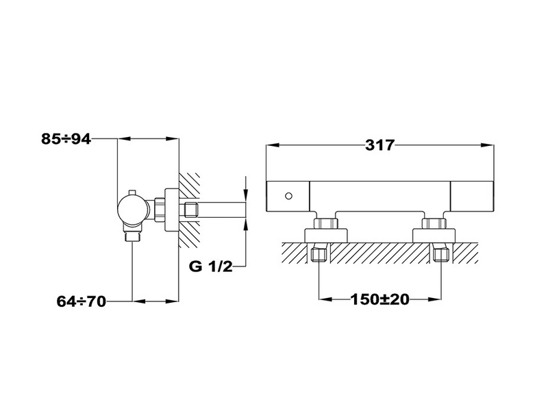 Mofém Zenit Termosztátos zuhany csaptelep (842012800)