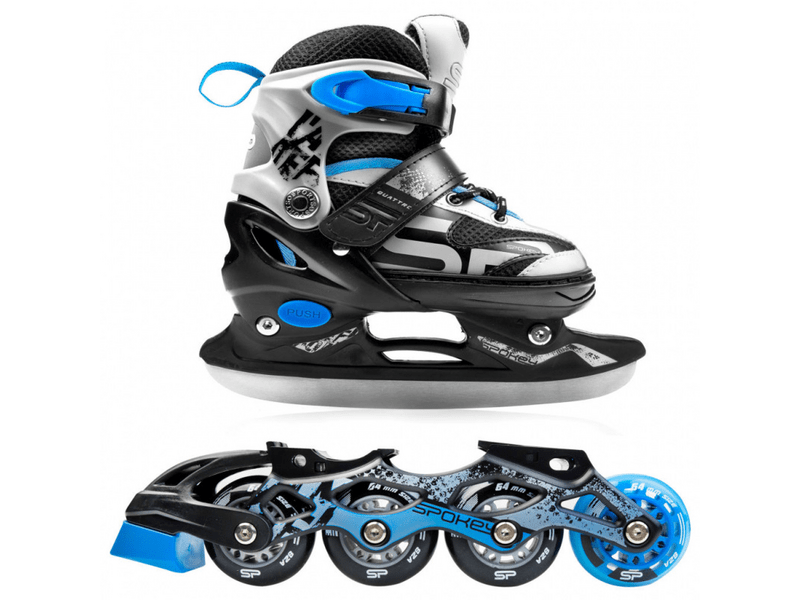Spokey Quattro 4in1 állítható korcsolya, kék, 34-37