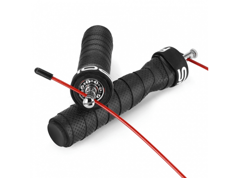 Spokey 41583 Pump Pro csapágyas, súlyozott ugrálókötél, fekete-piros