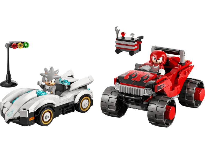 LEGO® Sonic the Hedgehog™ Silver autója Knuckles monster truckja ellen (77118)