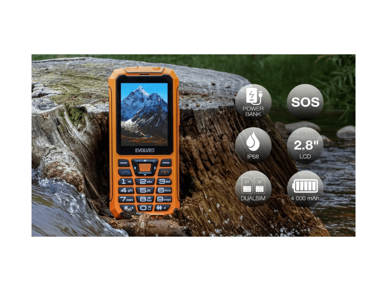 Evolveo StrongPhone Z6 Mobiltelefon, narancssárga (SGM SGP-Z6-OR)