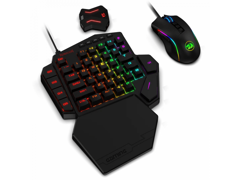 Redragon Egykezes Billentyűzet és egér (K585RGB-BB)