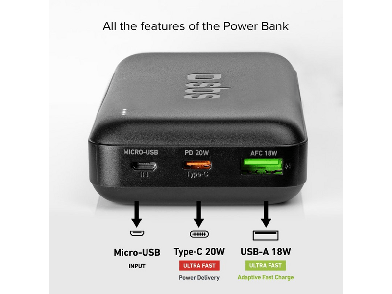 SBS PowerBank 20000mAh PD 20W, crna (TTBB20000PD20K)