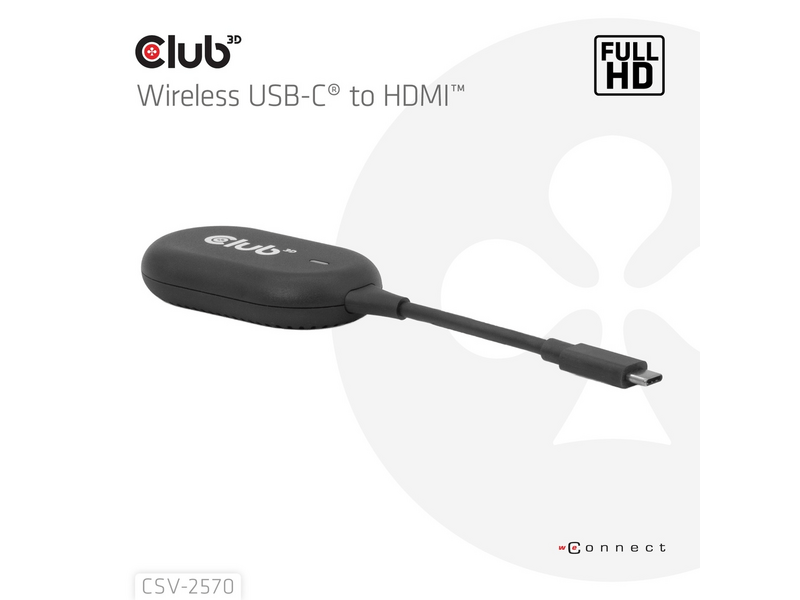 Club 3D CSV-2570 Wireless USB-C® to HDMI™ Transmitter és Receiver