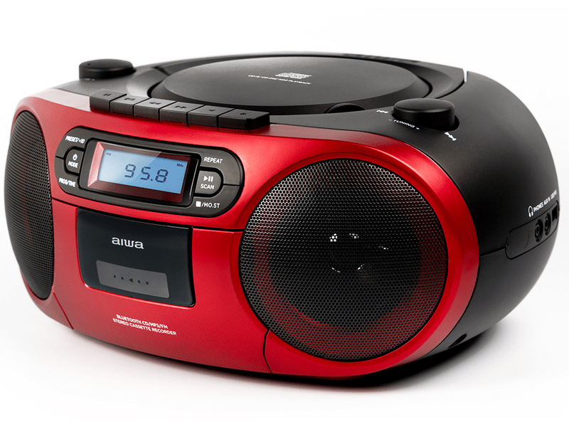 Aiwa RC-250RD hordozható retro boombox, piros
