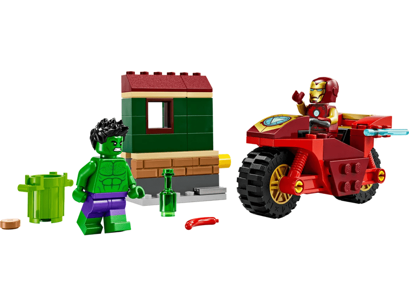 LEGO 76287 Vasember motorral és Hulk