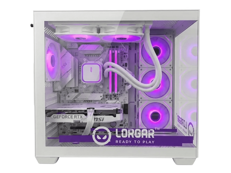 Lorgar PCA201 7500F/5060Ti Gamer PC, fehér (LRG-PCA201-WH)