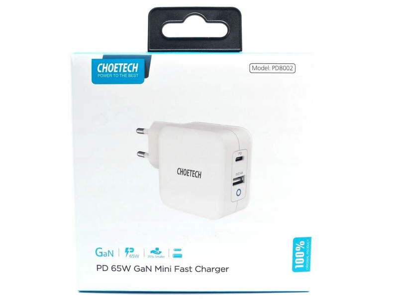 PD65W Type-C + USB EU wall charger