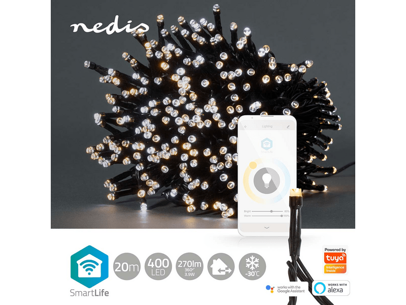 Nedis SmartLife WIFILX02W400 Karácsonyi fényfüzér 20m