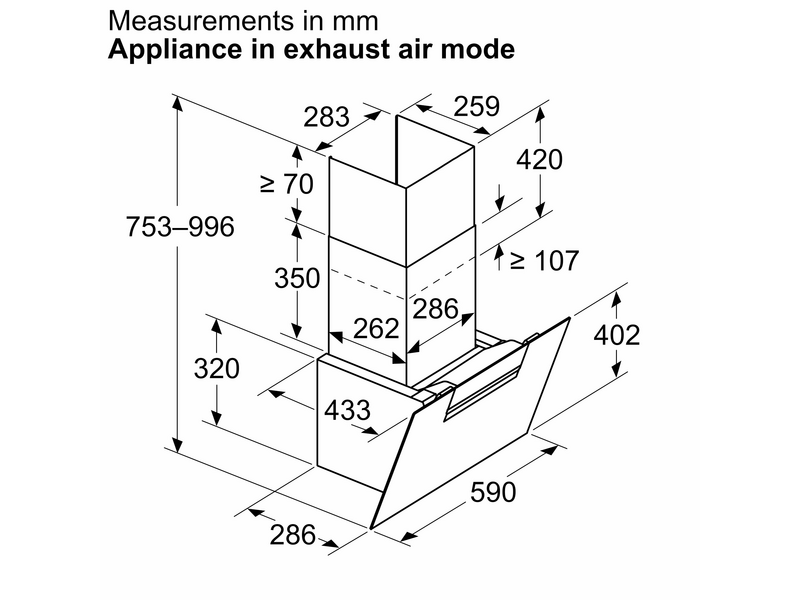 Bosch DWK67FN60 Falra szerelhető páraelszívó