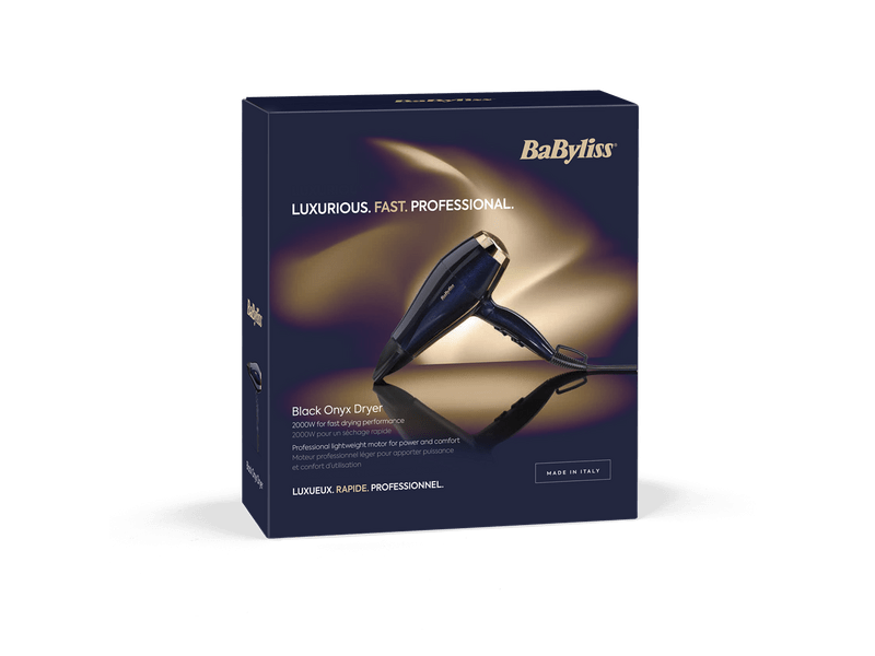 BaByliss 5911E Black Onyx hajszárító, kék-arany