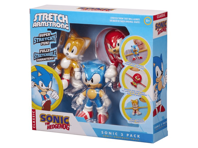 Stretch: Sonic nyújtható akciófigura - 3 db-os szett