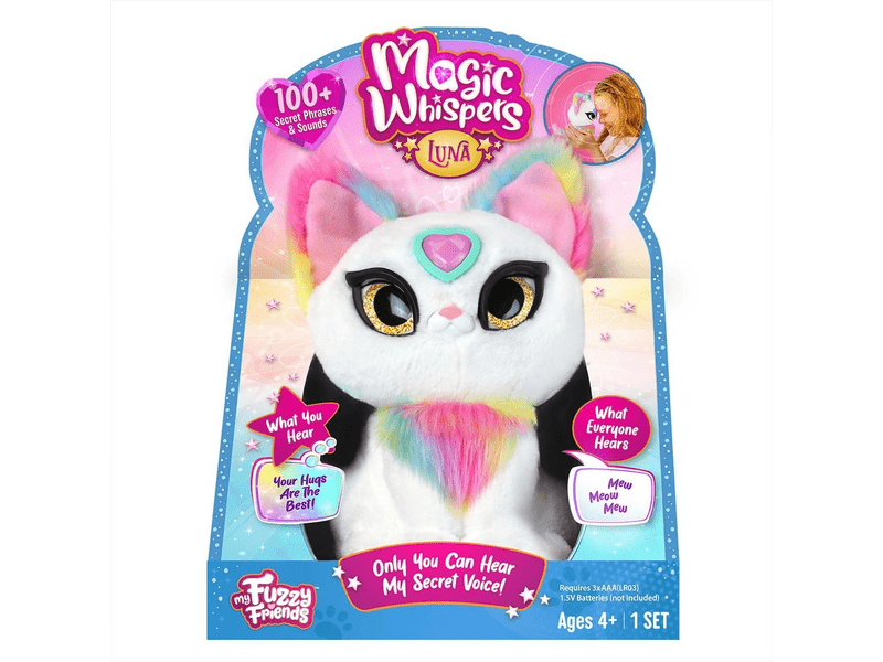 Skyrocket My Fuzzy Friends suttogó plüss cica, Luna (18603)