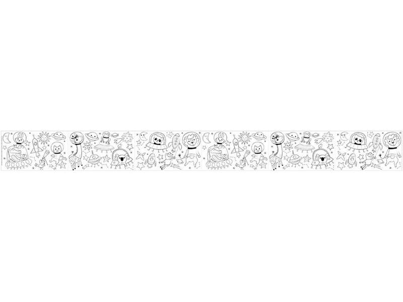 Haku Yoka Kihúzható színező 12 db zsírkrétával, Világűr (CS233066)