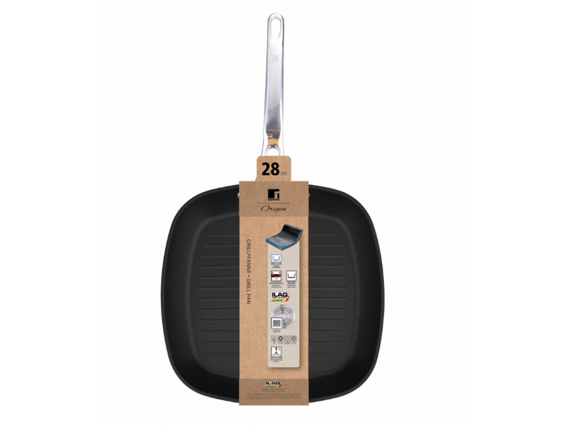 Bergner BG-34525-BK-KF Grillserpenyő, 28 cm