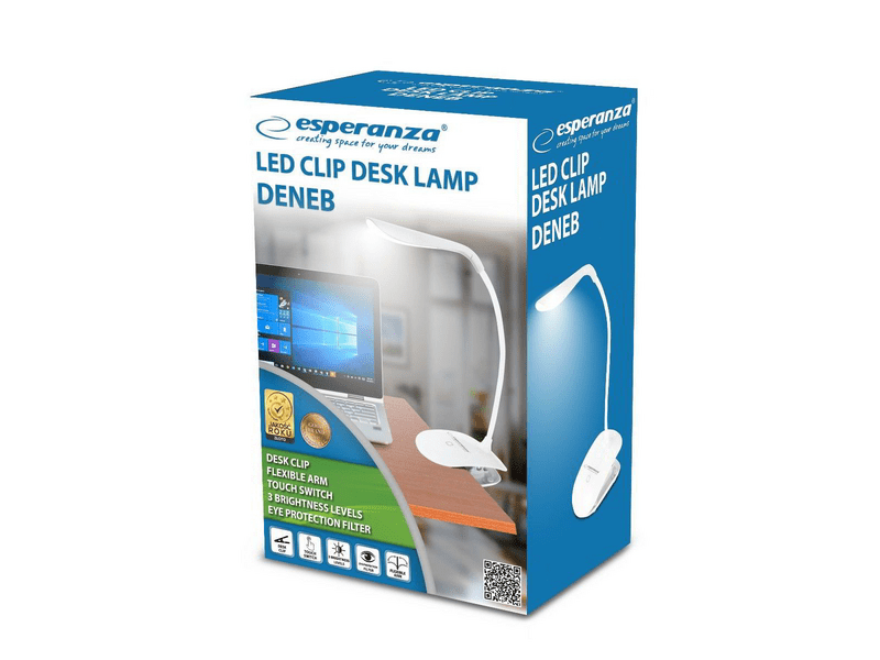 Esperanza ELD104W DENEB USB 5500K asztali LED lámpa, fehér