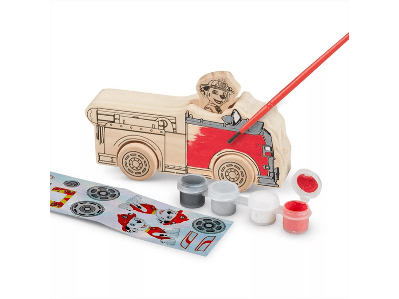 Melissa & Doug 33266 Mancs Őrjárat - kifesthető fa járművek