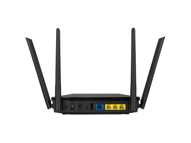 ASUS Wireless Router Dual Band AX1800 1xWAN(1000Mbps) + 3xLAN(1000Mbps) + 1xUSB, RT-AX1800U
