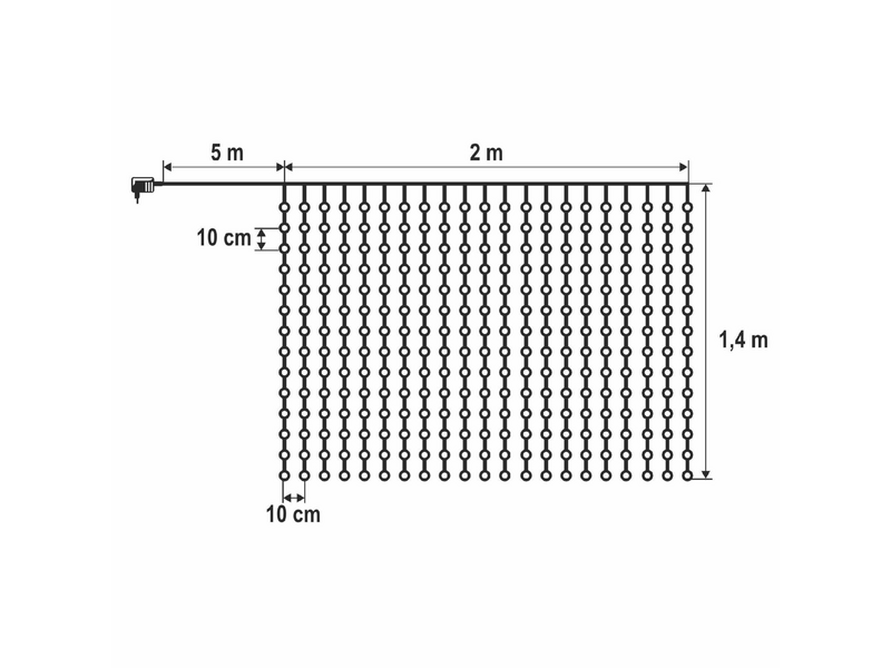 Home KIN294DWH DOT LED svjetlosna zavjesa, hladno bijela