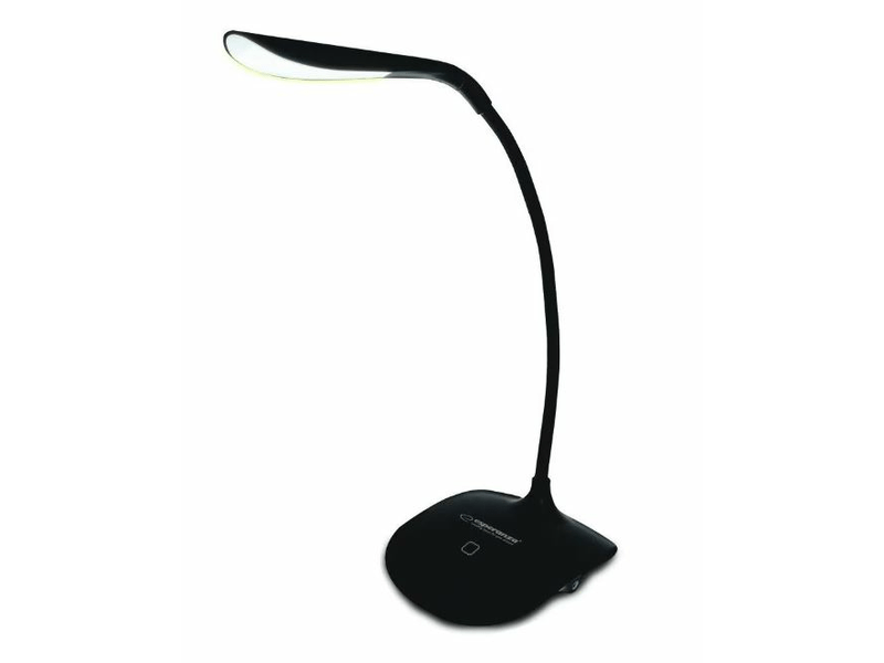 LED asztali lámpa, fekete, érintőkapcs